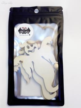 3 ulkige Geister Anhänger Holz